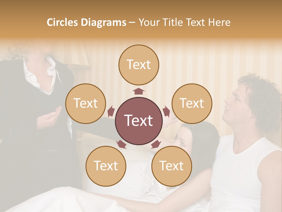 Couple In Bed While An Angry Woman Stand Next To The Bed PowerPoint Template