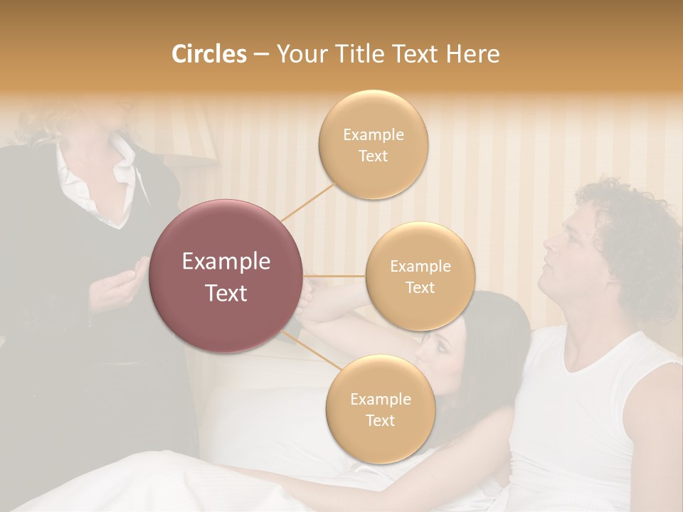 Couple In Bed While An Angry Woman Stand Next To The Bed PowerPoint Template