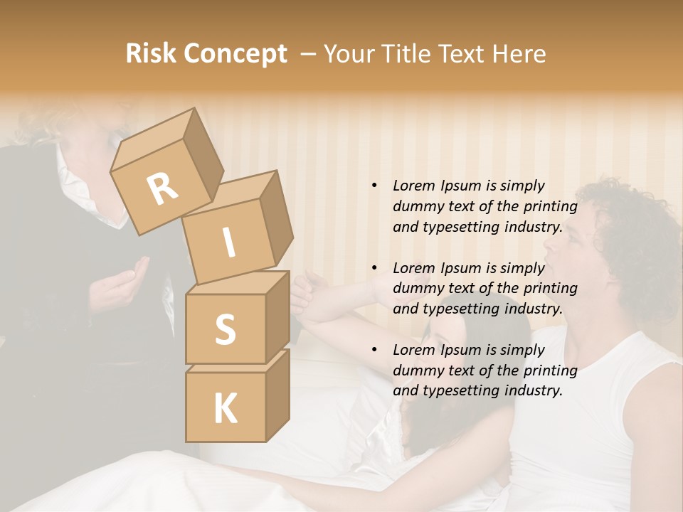 Couple In Bed While An Angry Woman Stand Next To The Bed PowerPoint Template