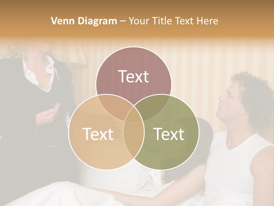 Couple In Bed While An Angry Woman Stand Next To The Bed PowerPoint Template