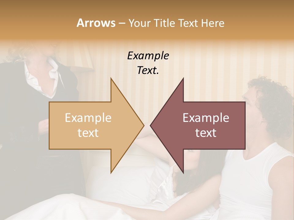 Couple In Bed While An Angry Woman Stand Next To The Bed PowerPoint Template