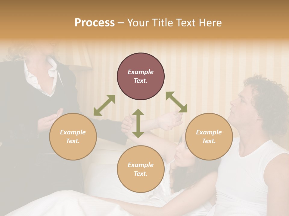 Couple In Bed While An Angry Woman Stand Next To The Bed PowerPoint Template