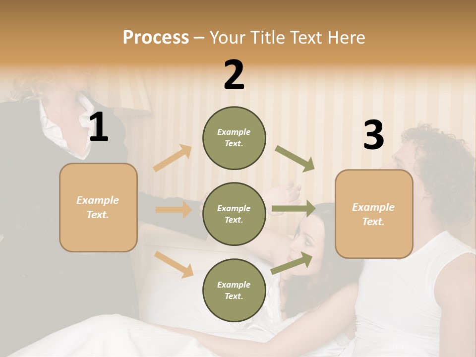 Couple In Bed While An Angry Woman Stand Next To The Bed PowerPoint Template