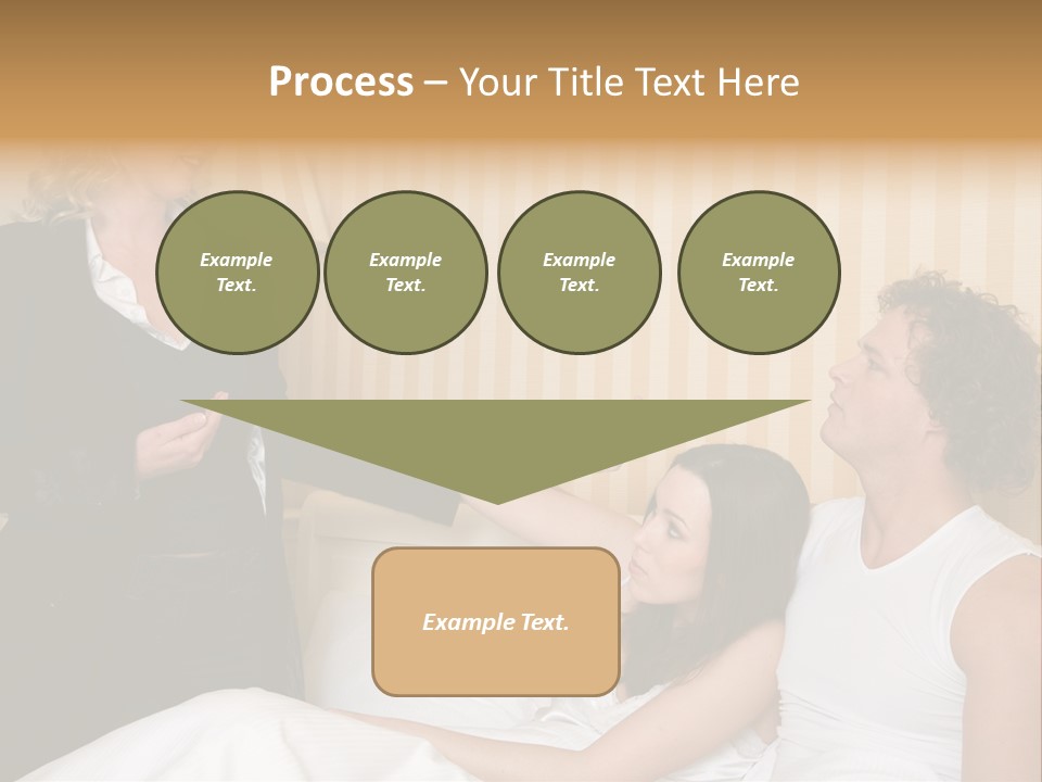 Couple In Bed While An Angry Woman Stand Next To The Bed PowerPoint Template