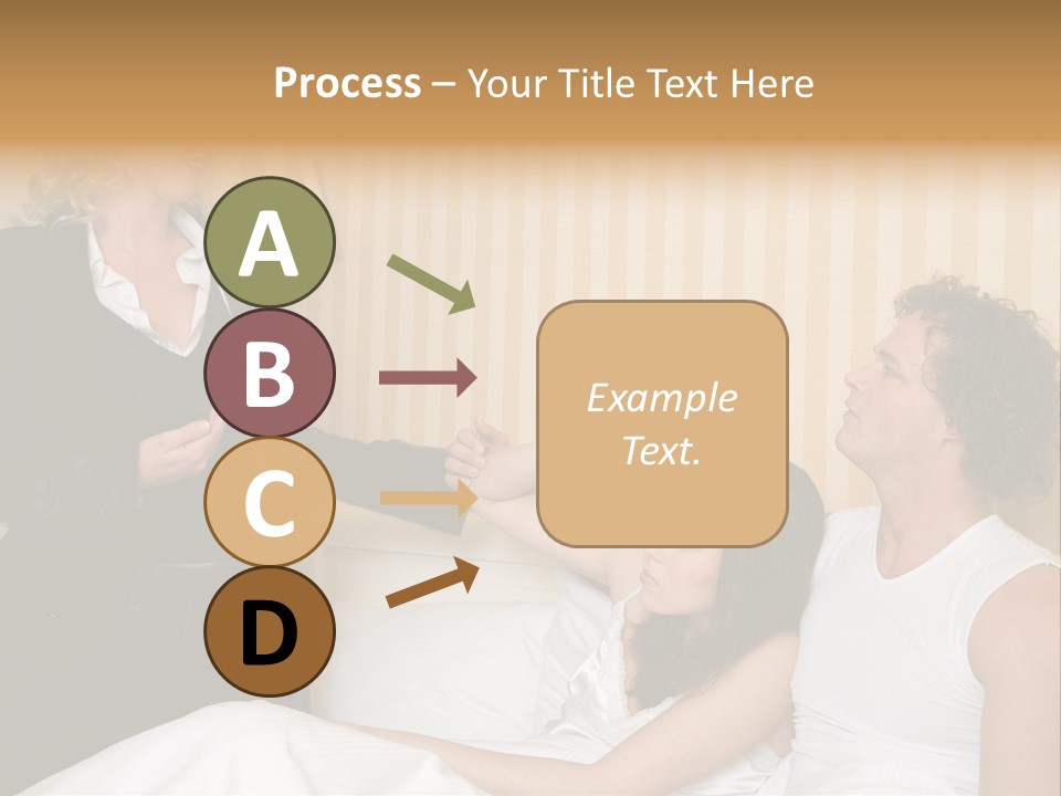 Couple In Bed While An Angry Woman Stand Next To The Bed PowerPoint Template