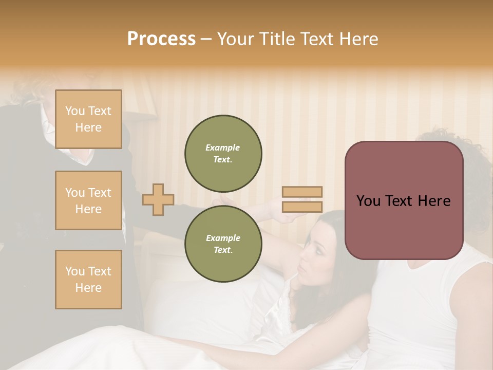 Couple In Bed While An Angry Woman Stand Next To The Bed PowerPoint Template