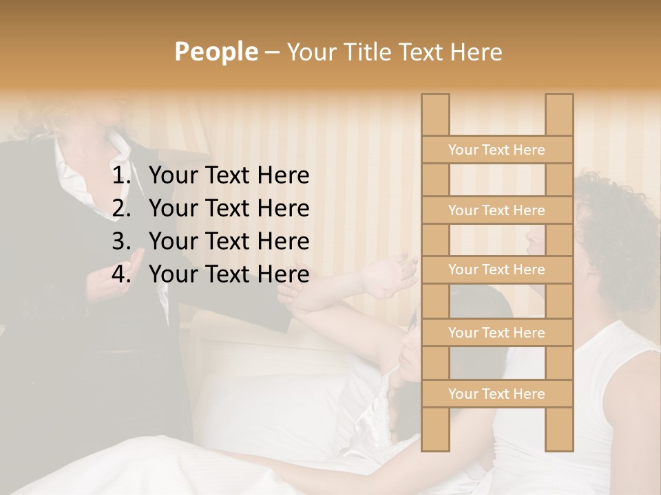 Couple In Bed While An Angry Woman Stand Next To The Bed PowerPoint Template