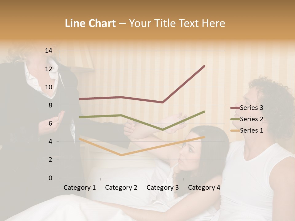 Couple In Bed While An Angry Woman Stand Next To The Bed PowerPoint Template