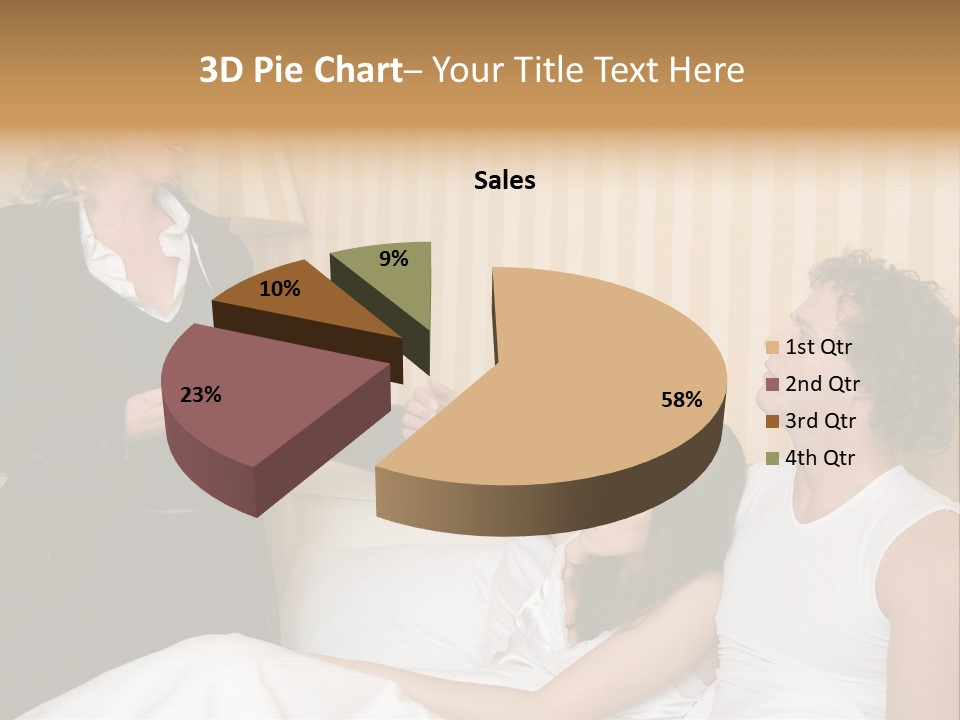 Couple In Bed While An Angry Woman Stand Next To The Bed PowerPoint Template