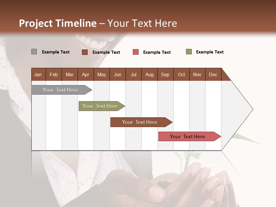 A Pretty Business Woman Holding A Growing Plant PowerPoint Template