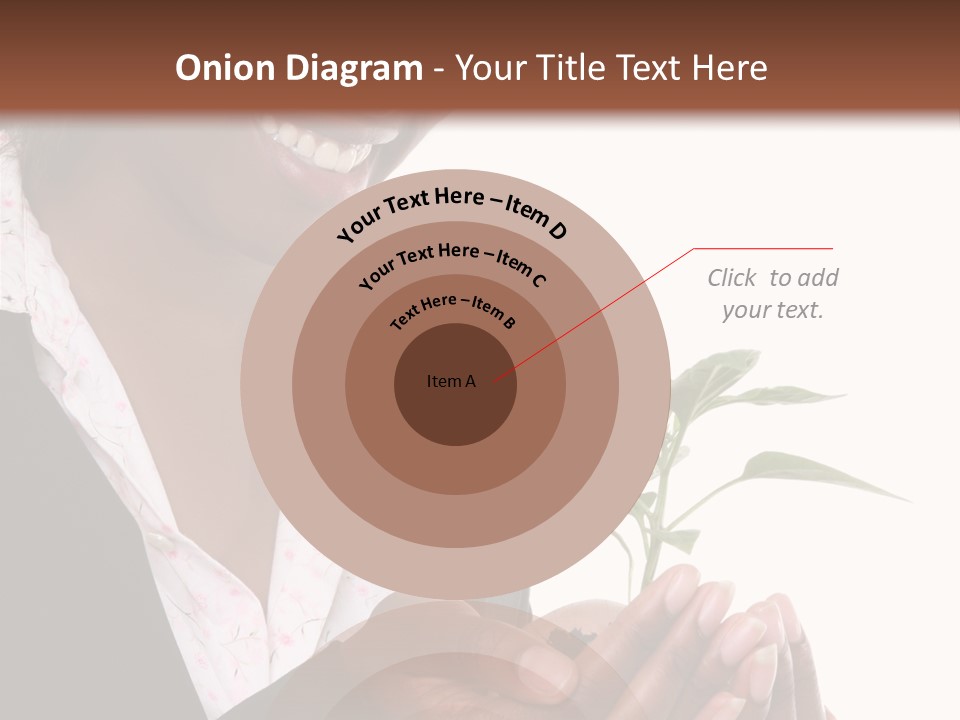 A Pretty Business Woman Holding A Growing Plant PowerPoint Template