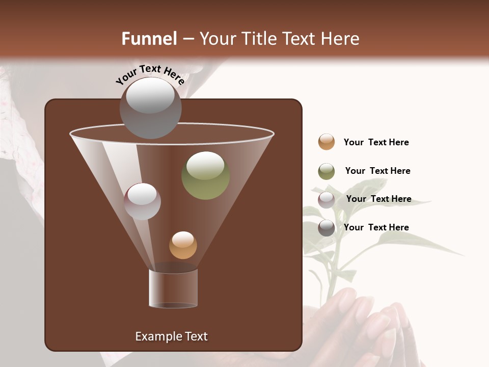 A Pretty Business Woman Holding A Growing Plant PowerPoint Template