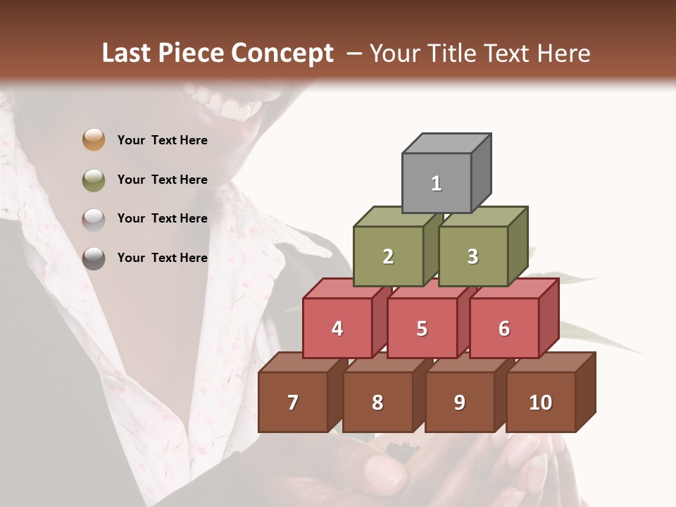 A Pretty Business Woman Holding A Growing Plant PowerPoint Template