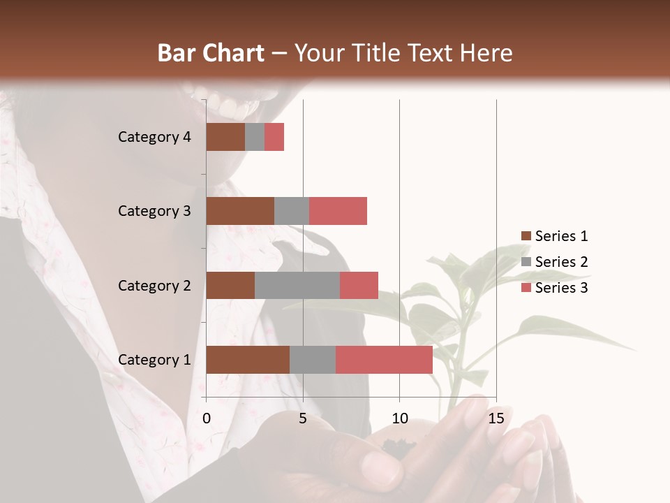A Pretty Business Woman Holding A Growing Plant PowerPoint Template