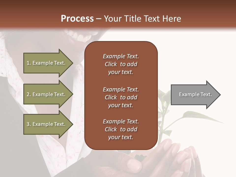 A Pretty Business Woman Holding A Growing Plant PowerPoint Template