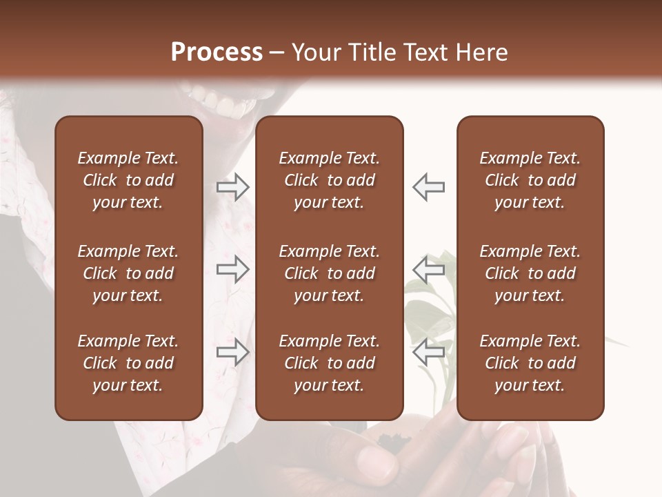 A Pretty Business Woman Holding A Growing Plant PowerPoint Template