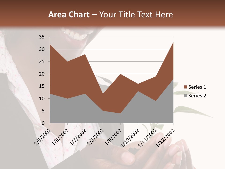 A Pretty Business Woman Holding A Growing Plant PowerPoint Template