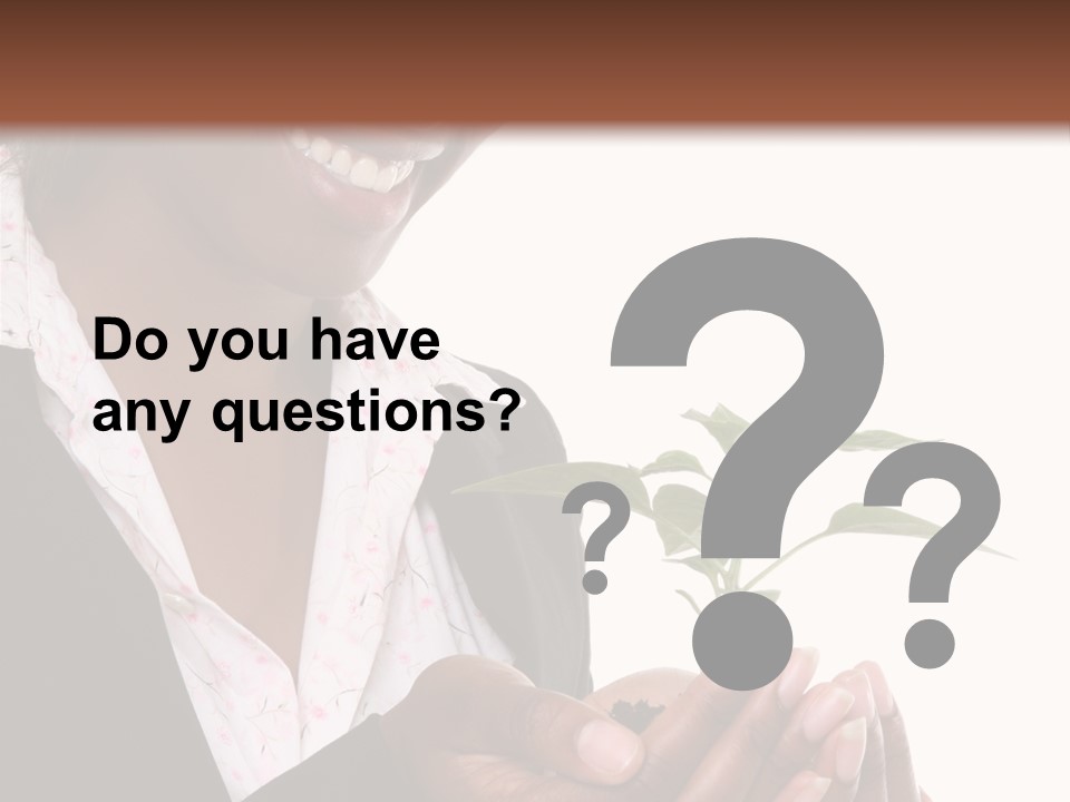 A Pretty Business Woman Holding A Growing Plant PowerPoint Template