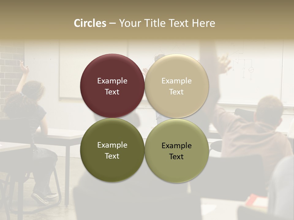 Adult Education Class Raising Hands To Ask Questions. PowerPoint Template