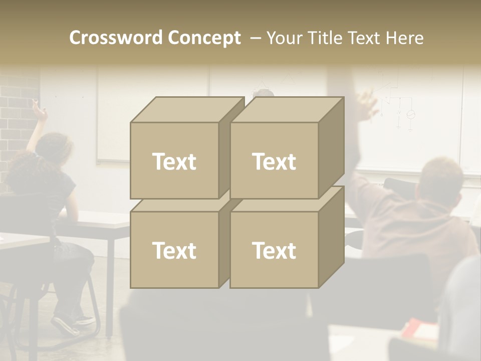Adult Education Class Raising Hands To Ask Questions. PowerPoint Template