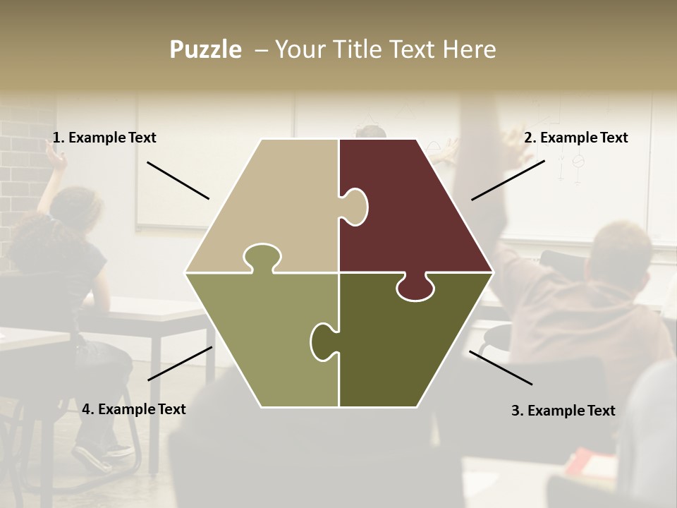 Adult Education Class Raising Hands To Ask Questions. PowerPoint Template