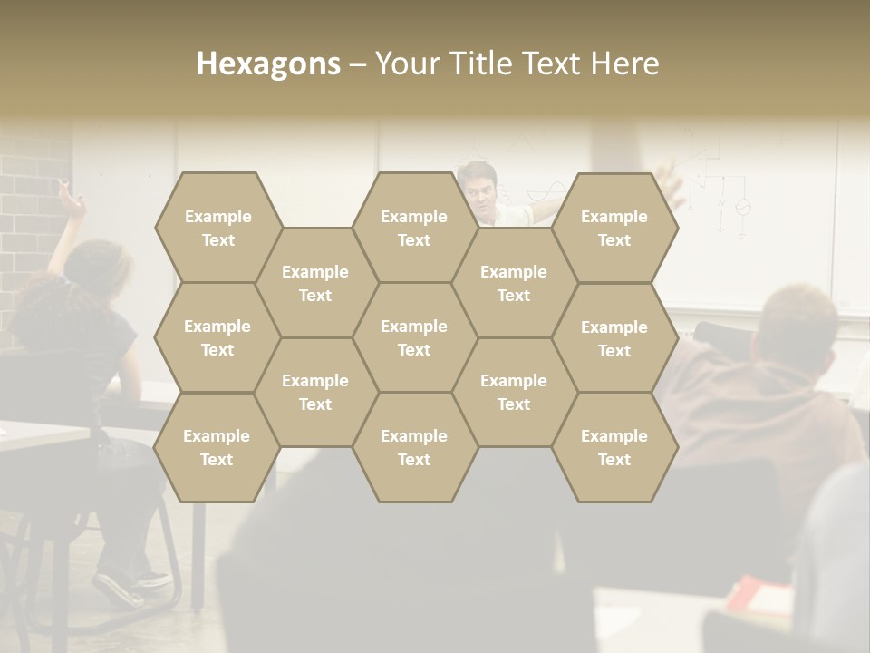 Adult Education Class Raising Hands To Ask Questions. PowerPoint Template