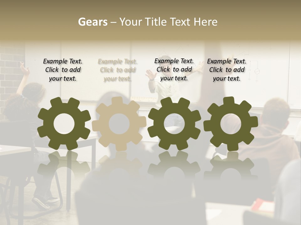 Adult Education Class Raising Hands To Ask Questions. PowerPoint Template