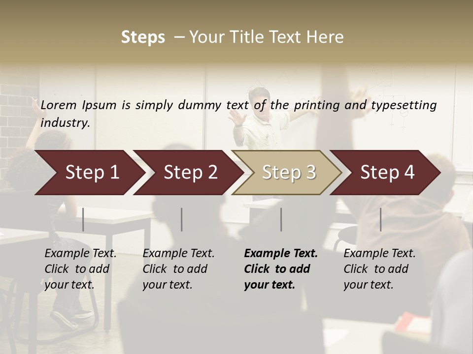 Adult Education Class Raising Hands To Ask Questions. PowerPoint Template