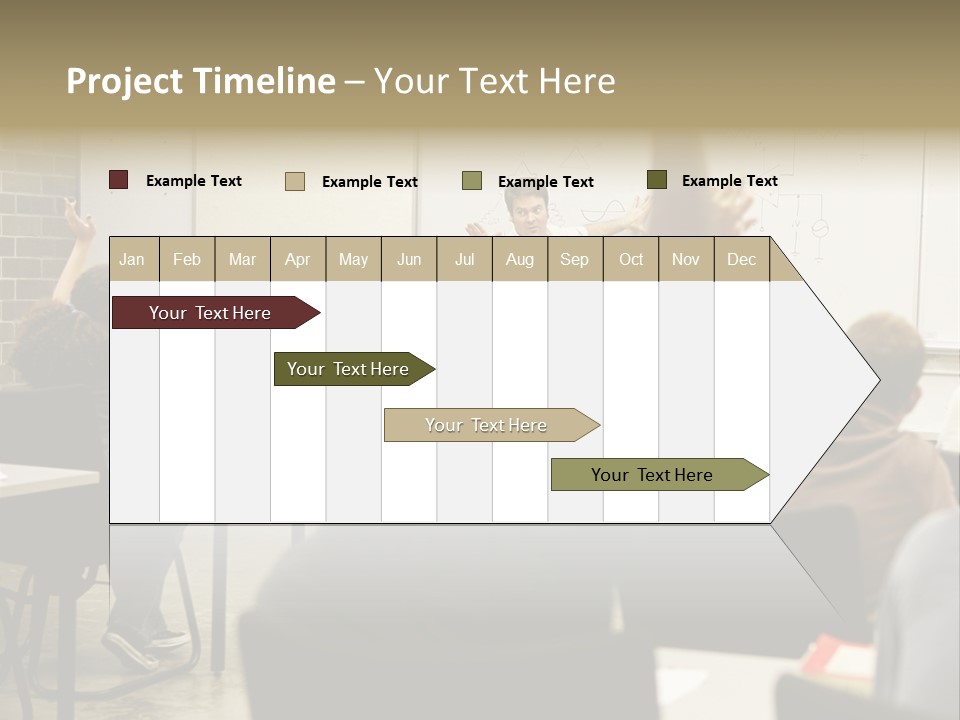 Adult Education Class Raising Hands To Ask Questions. PowerPoint Template