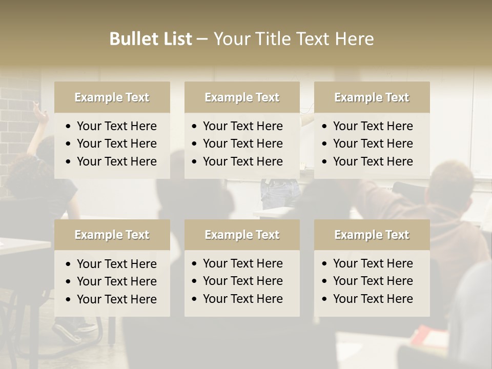 Adult Education Class Raising Hands To Ask Questions. PowerPoint Template