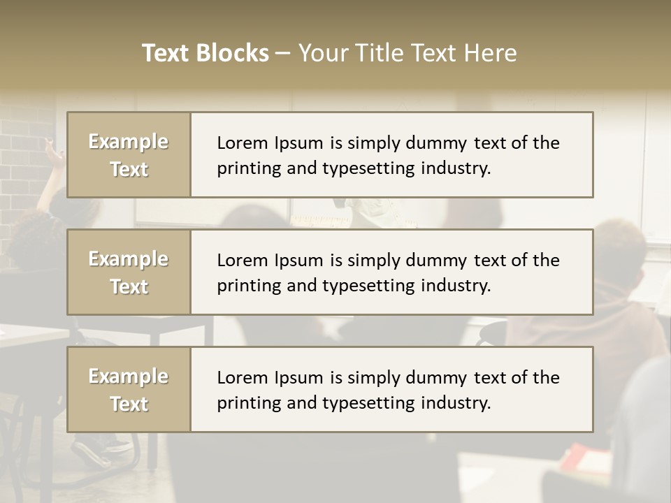 Adult Education Class Raising Hands To Ask Questions. PowerPoint Template