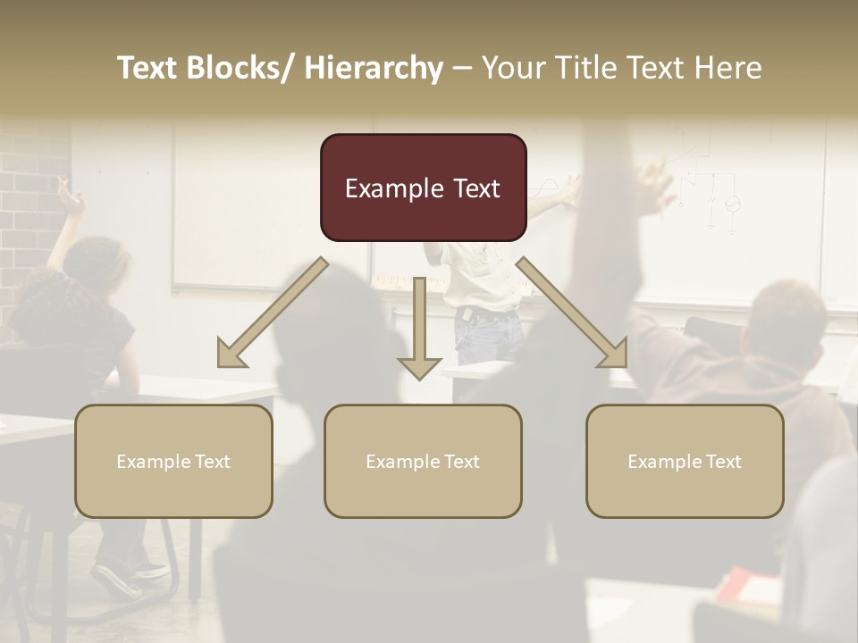 Adult Education Class Raising Hands To Ask Questions. PowerPoint Template