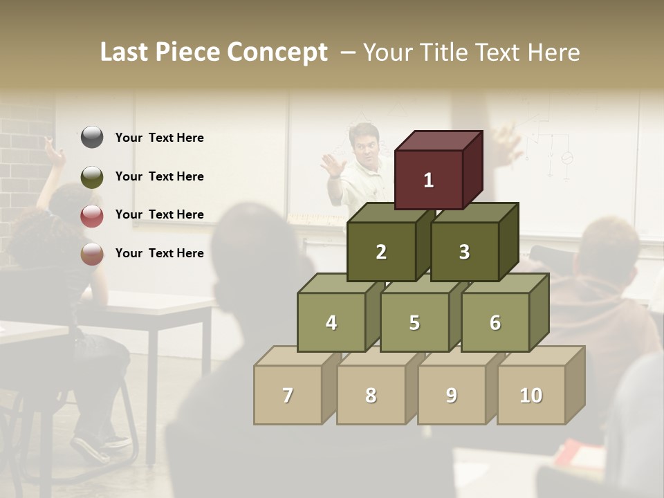 Adult Education Class Raising Hands To Ask Questions. PowerPoint Template