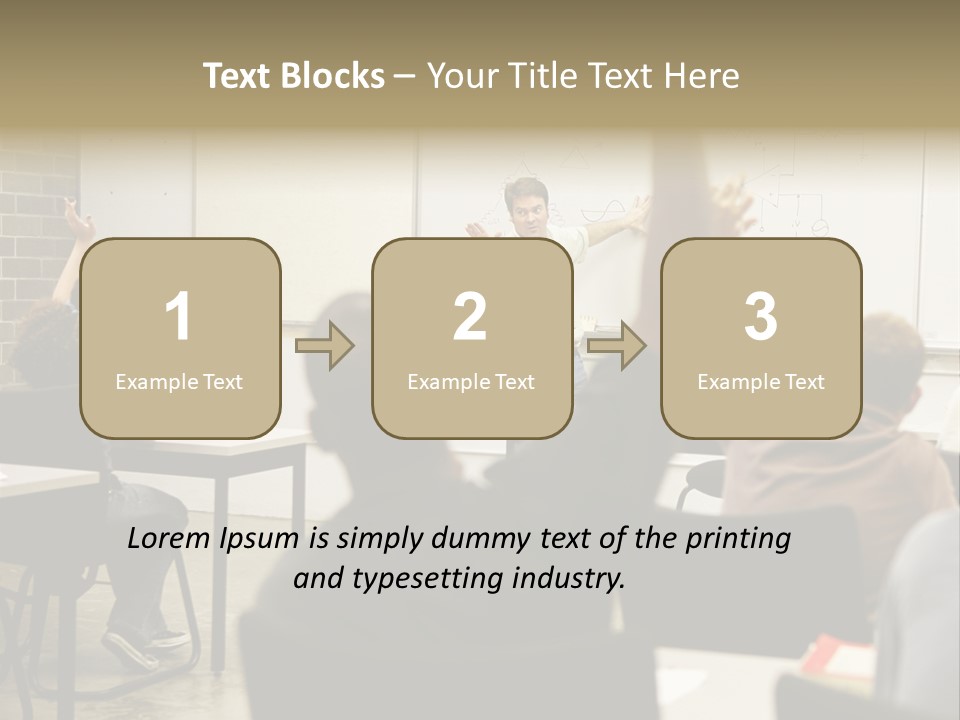 Adult Education Class Raising Hands To Ask Questions. PowerPoint Template