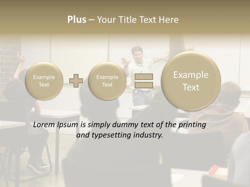 Adult Education Class Raising Hands To Ask Questions. PowerPoint Template