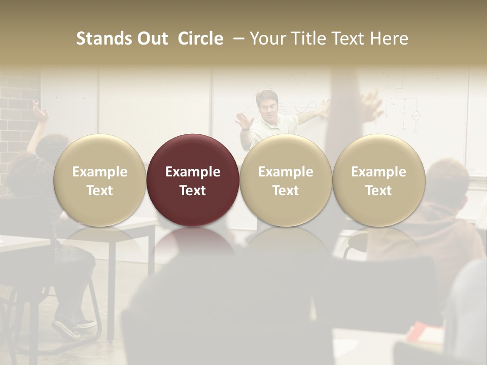 Adult Education Class Raising Hands To Ask Questions. PowerPoint Template