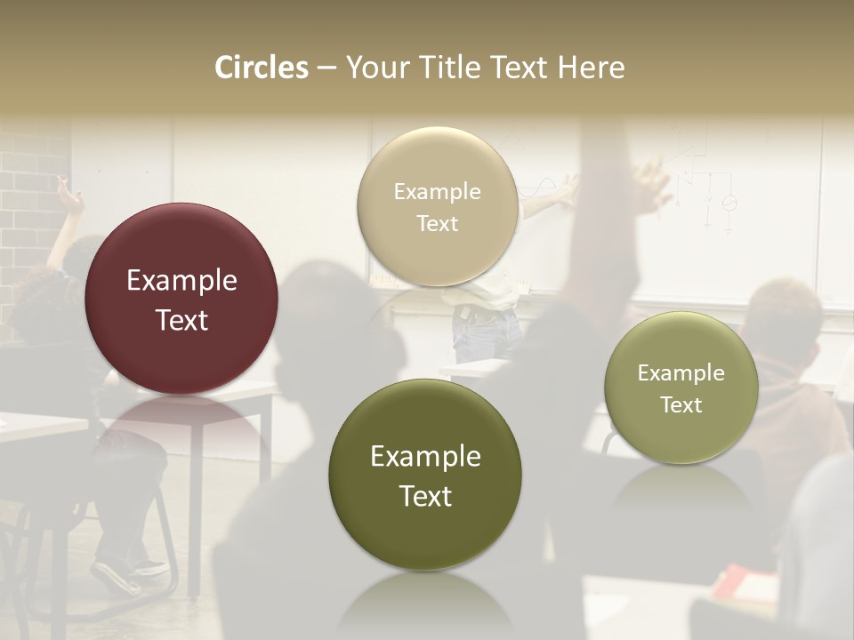 Adult Education Class Raising Hands To Ask Questions. PowerPoint Template