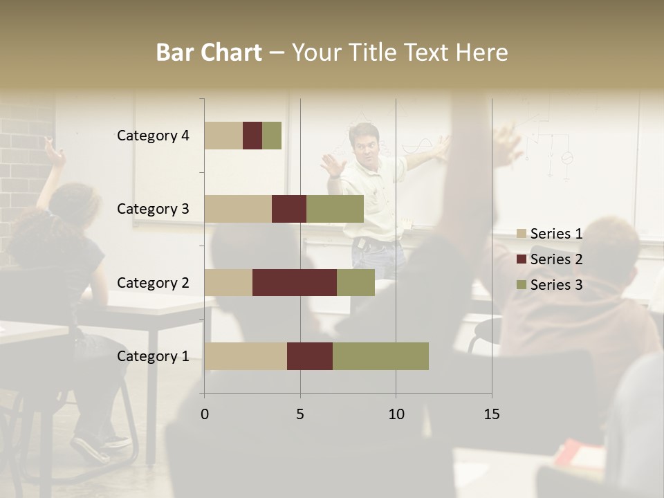 Adult Education Class Raising Hands To Ask Questions. PowerPoint Template