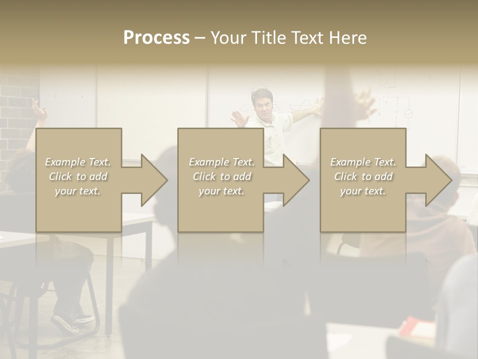 Adult Education Class Raising Hands To Ask Questions. PowerPoint Template