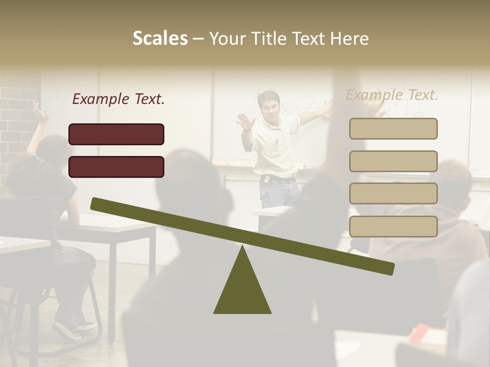 Adult Education Class Raising Hands To Ask Questions. PowerPoint Template