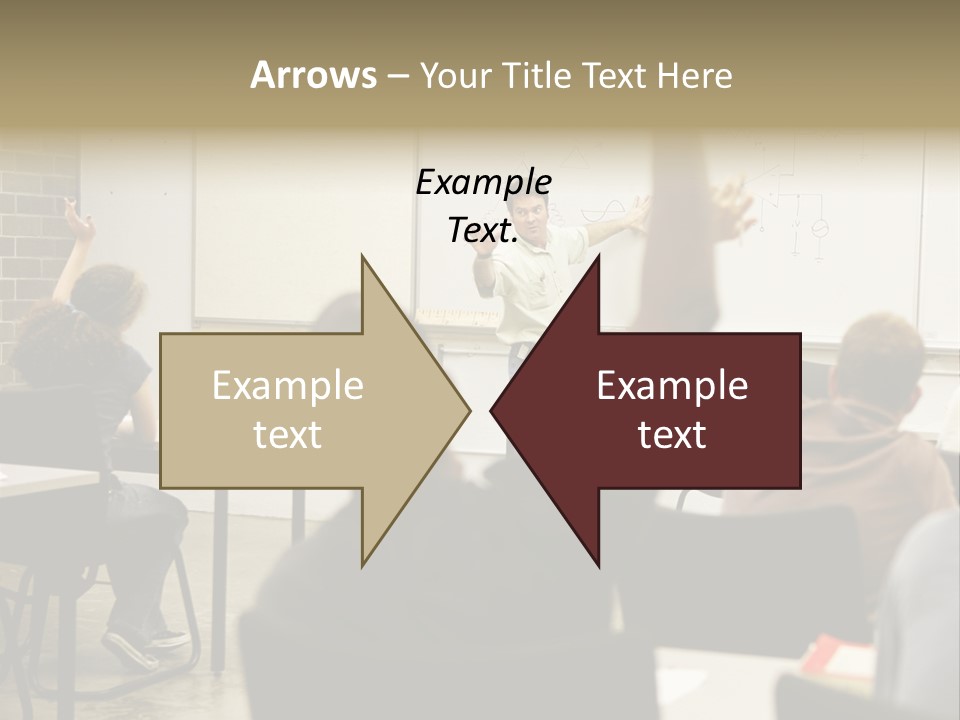 Adult Education Class Raising Hands To Ask Questions. PowerPoint Template