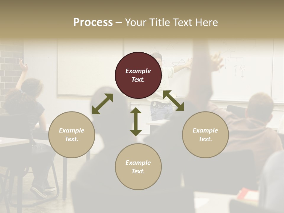 Adult Education Class Raising Hands To Ask Questions. PowerPoint Template