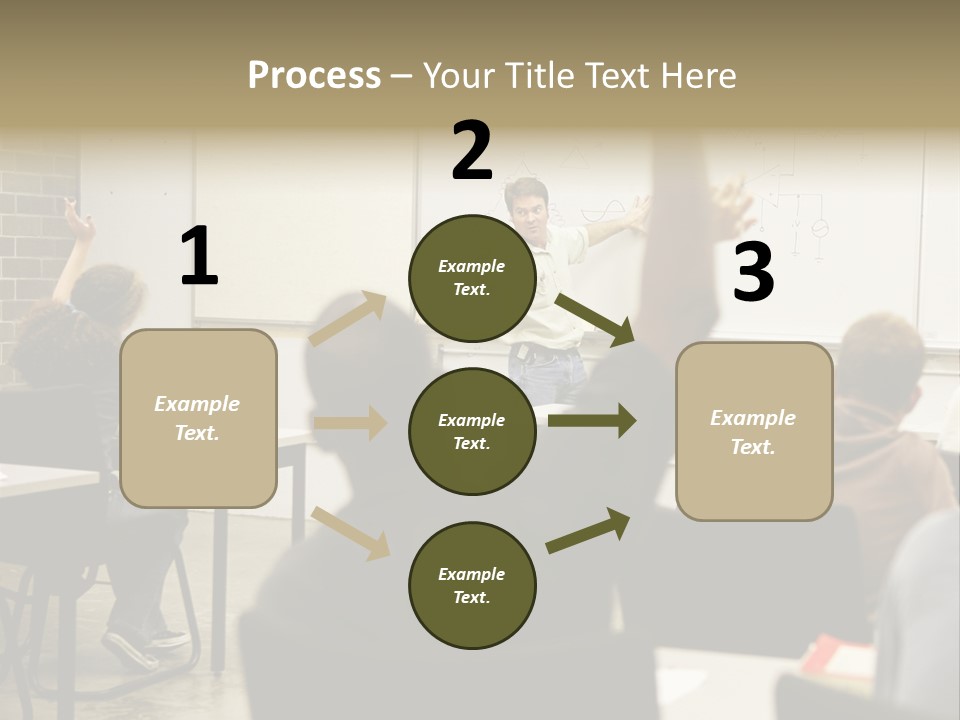 Adult Education Class Raising Hands To Ask Questions. PowerPoint Template