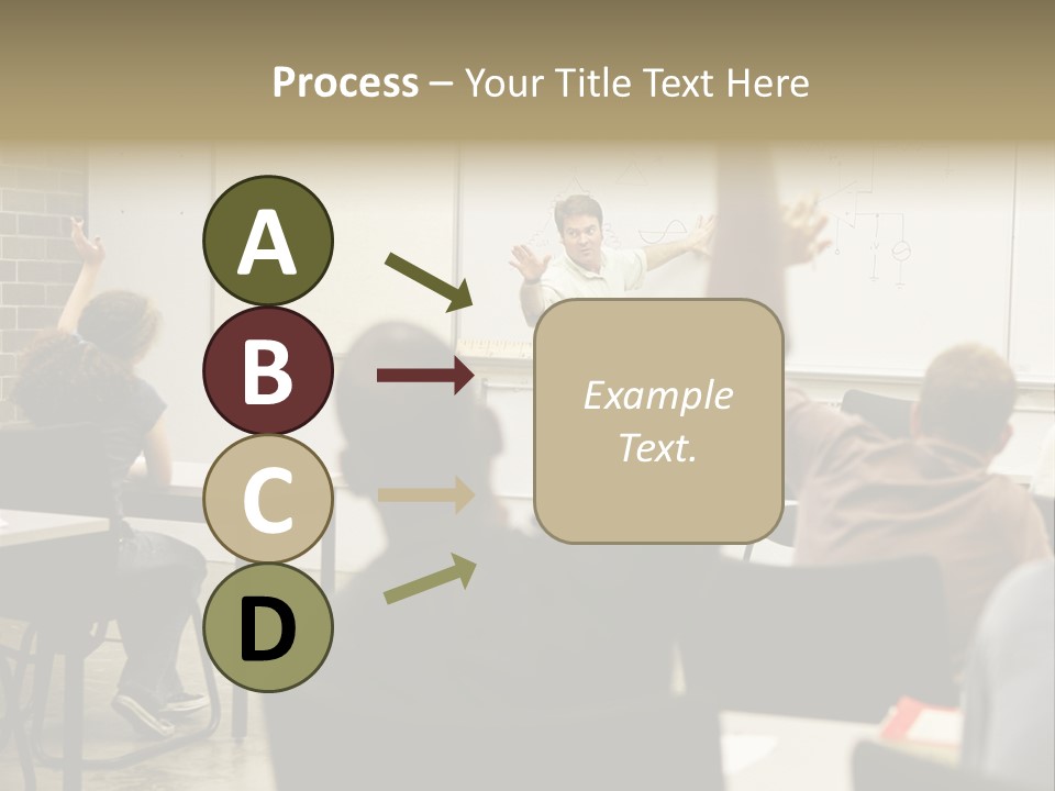 Adult Education Class Raising Hands To Ask Questions. PowerPoint Template