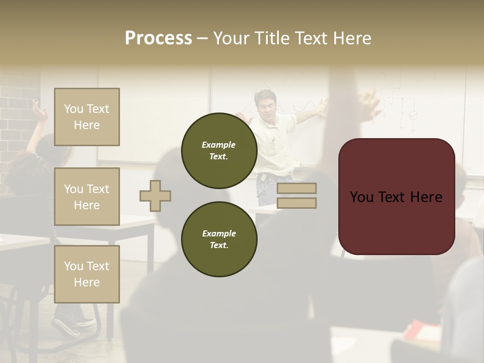 Adult Education Class Raising Hands To Ask Questions. PowerPoint Template