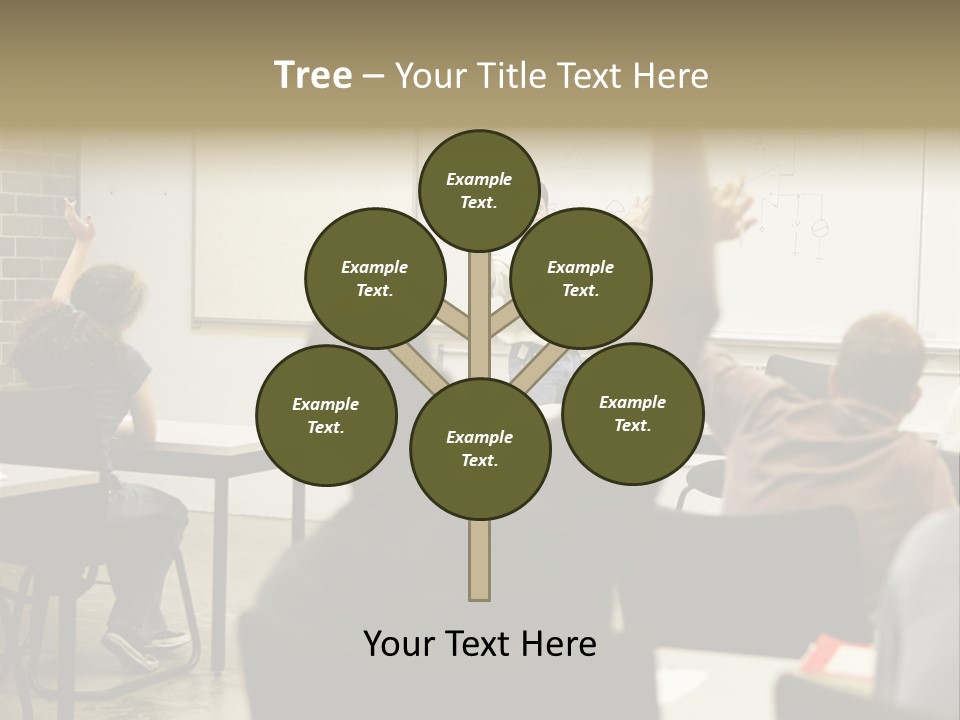 Adult Education Class Raising Hands To Ask Questions. PowerPoint Template