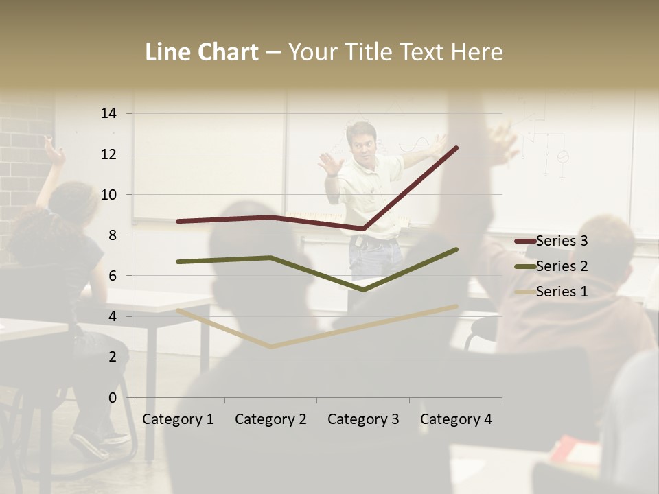 Adult Education Class Raising Hands To Ask Questions. PowerPoint Template