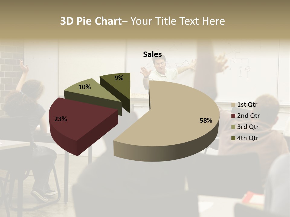 Adult Education Class Raising Hands To Ask Questions. PowerPoint Template