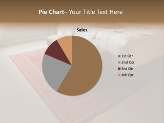 Traditional Woven Rug In Beautiful Bedroom PowerPoint Template