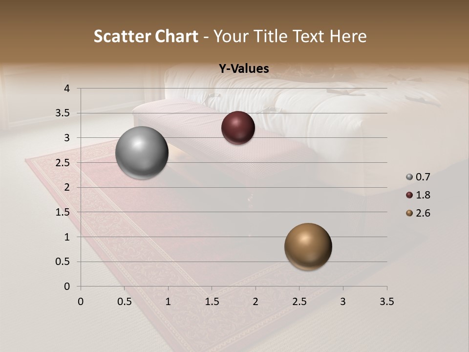 Traditional Woven Rug In Beautiful Bedroom PowerPoint Template